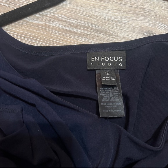 Enfocus Studio Blue and White Sleeveless Sundress - Picture 3 of 10